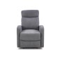 Fauteuil 1 place relax manuel en tissu de qualité, gris, OSVALDO