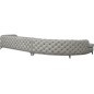 Canapé d'angle en 100% Tout Cuir italien - 7 places PRESTIGO, gris, angle gauche