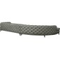 Canapé d'angle en 100% Tout Cuir italien - 7 places PRESTIGO, gris foncé, angle gauche