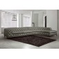 Canapé d'angle en 100% Tout Cuir italien 7 places PRESTIGO, gris foncé, angle droit