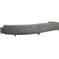Canapé d'angle en 100% Tout Cuir italien 7 places PRESTIGO, gris foncé, angle droit