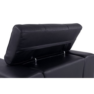 Fauteuil 1 place en cuir italien vachette DESIGNO noir