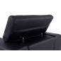 Canapé 2 places en cuir italien vachette DESIGNO noir