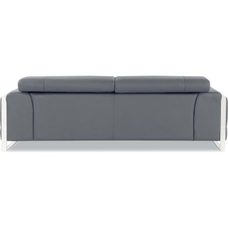 Canapé 3 places en cuir italien vachette DESIGNO noir
