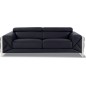 Ensemble canapé 3 places + 2 places en cuir italien vachette DESIGNO noir