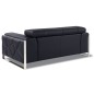 Ensemble canapé 3 places + 2 places en cuir italien vachette DESIGNO noir