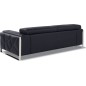 Ensemble canapé 3 places + 2 places en cuir italien vachette DESIGNO noir