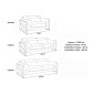 Ensemble canapé 3 places + 2 places en cuir italien vachette DESIGNO noir