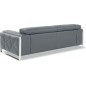 Canapé 3 places en cuir italien vachette DESIGNO gris foncé