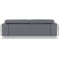 Canapé 3 places en cuir italien vachette DESIGNO gris foncé