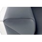 Fauteuil 1 place en cuir italien vachette DESIGNO gris foncé