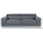 Ensemble canapé 3 places + 2 places en cuir italien vachette DESIGNO gris foncé
