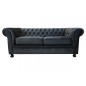 Canapé 3 places en tissu de qualité CHESTERFIELD, ardoise