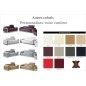 Ensemble canapé 3 places + 2 places en cuir italien vachette DESIGNO couleur personnalisée