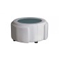 Table basse en cuir italien MARCY, blanc