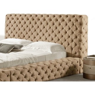 Lit design en cuir de luxe ZURICH, avec sommier à lattes, beige, 160x200