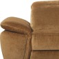 Canapé d'angle avec relax électrique tissu bouclette sensation velours, 5/6 places SINATRA, couleur miel, angle droit Canapé d'angle avec relax électrique tissu bouclette sensation velours, 5/6 places SINATRA, couleur miel, angle droit