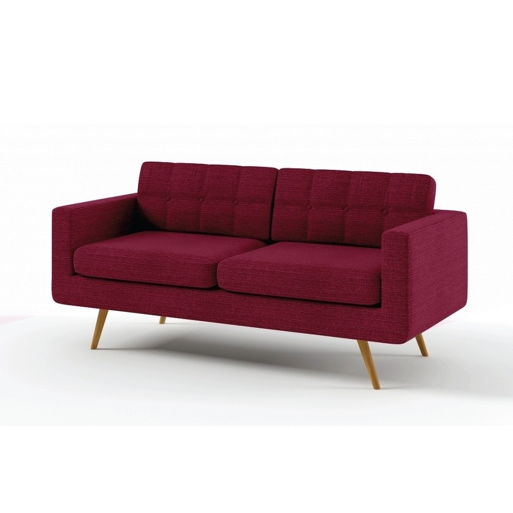 Canapé 3 places en tissu de qualité YVON, fuschia