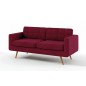 Canapé 3 places en tissu de qualité YVON, fuschia