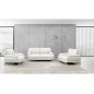 Ensemble de 2 canapés 3+2 : Canapé 3 places + canapé 2 places, en cuir LUXE italien MARINI, blanc