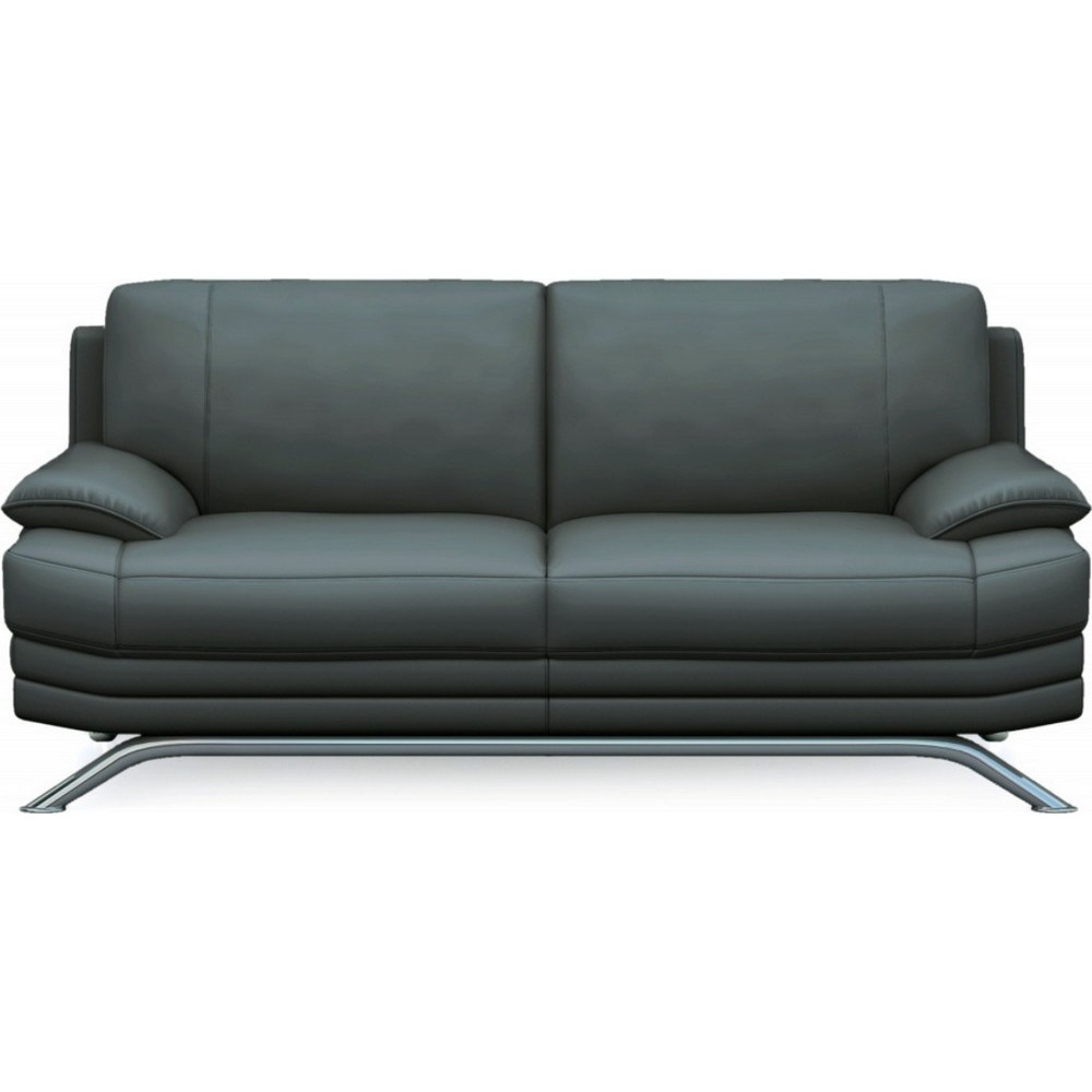 Canapé 3 places en cuir LUXE italien MARINI, gris foncé