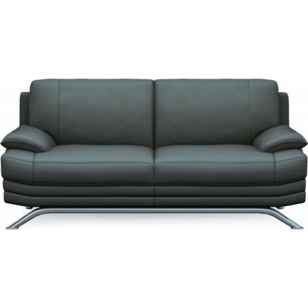 Canapé 3 places en cuir LUXE italien MARINI, gris foncé