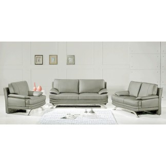 Canapé 3 places en cuir LUXE italien MARINI, gris foncé