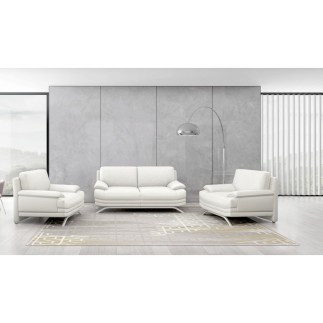 Canapé 3 places en cuir LUXE italien MARINI, blanc