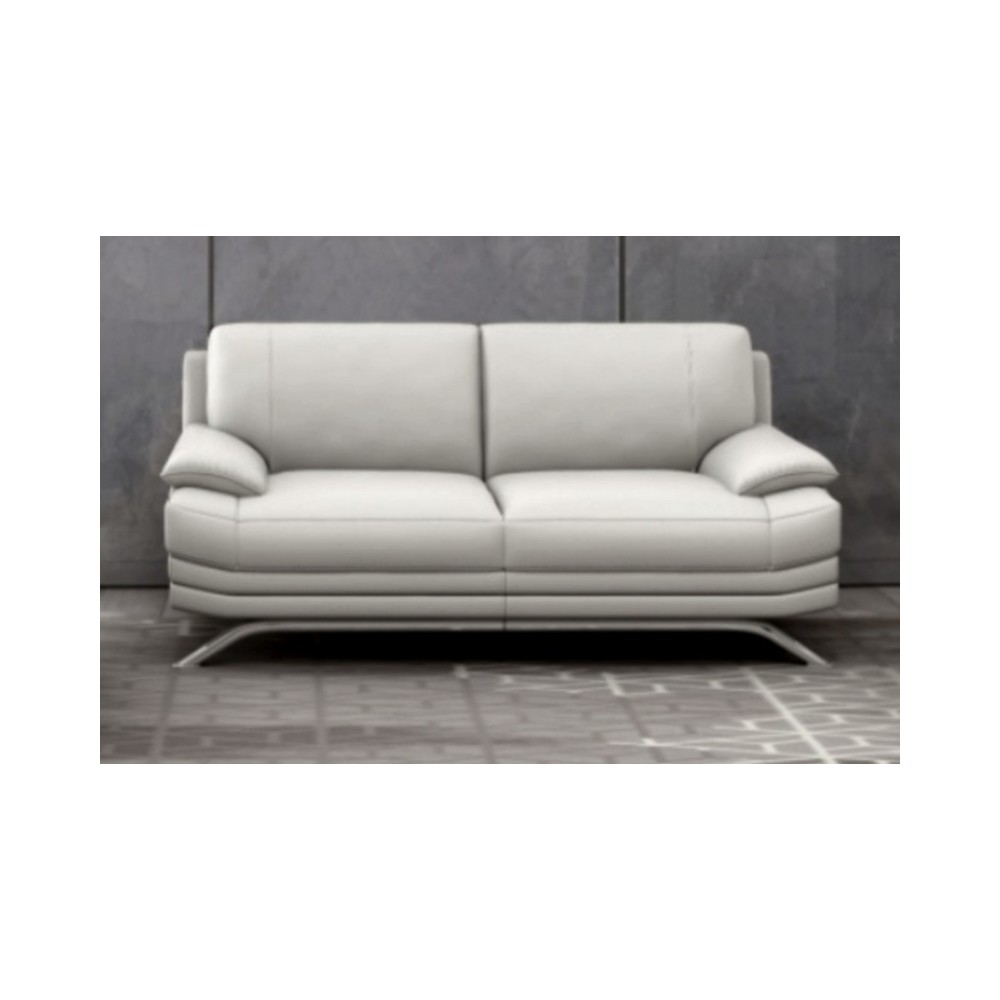 Canapé 3 places en cuir LUXE italien MARINI, gris clair
