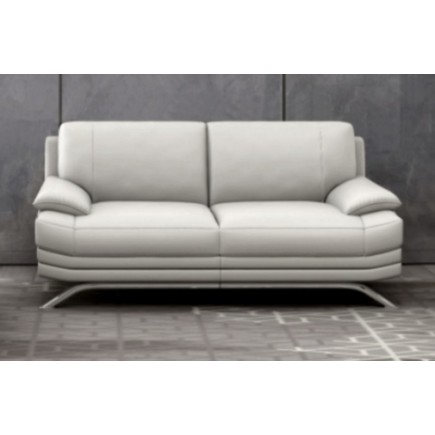 Canapé 3 places en cuir LUXE italien MARINI, gris clair