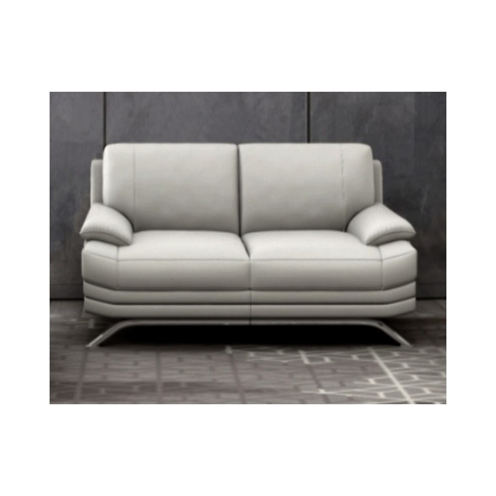 Canapé 2 places en cuir LUXE italien MARINI, gris clair