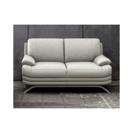 Canapé 2 places en cuir LUXE italien MARINI, gris clair