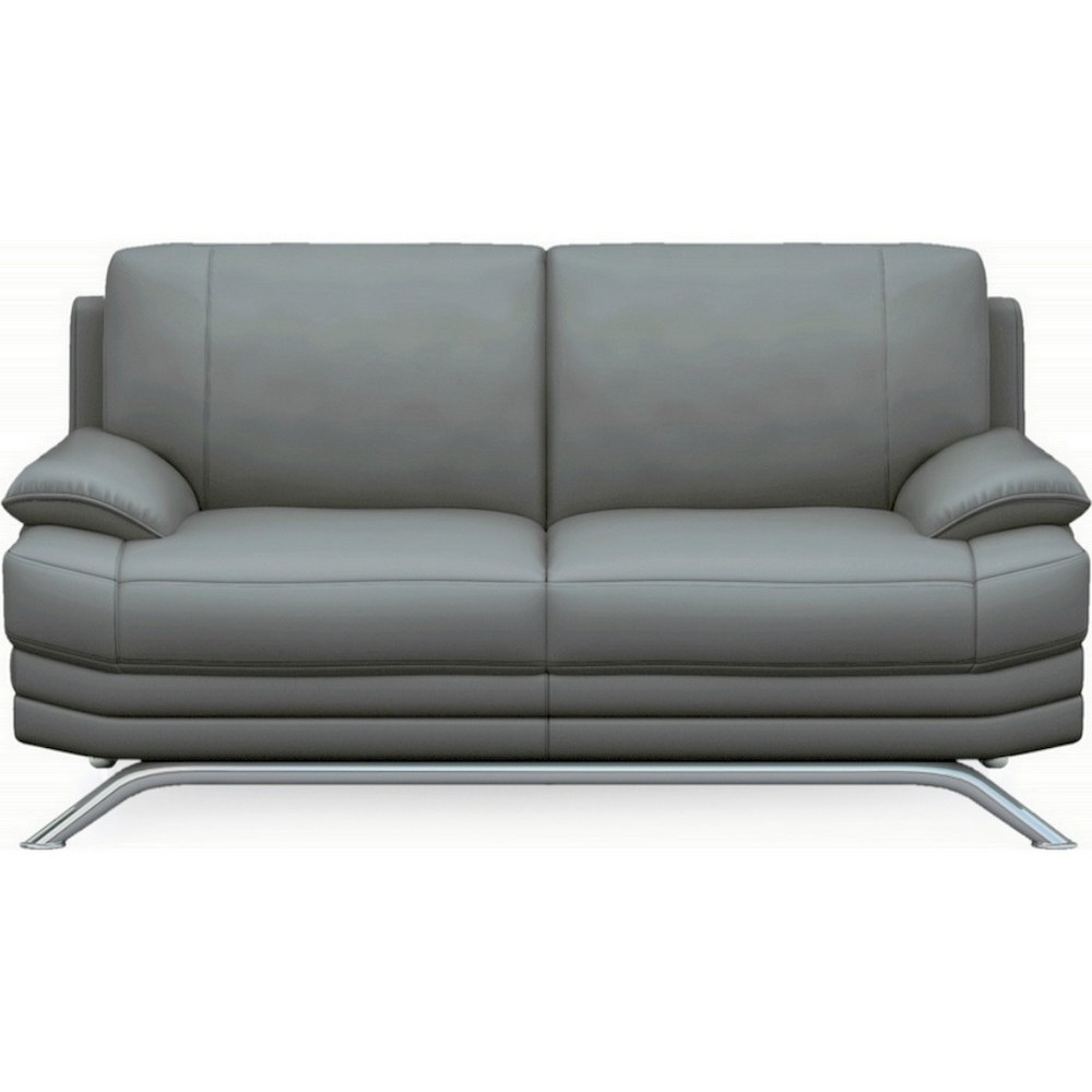 Canapé 2 places en cuir LUXE italien MARINI, gris foncé