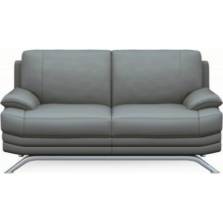 Canapé 2 places en cuir LUXE italien MARINI, gris foncé