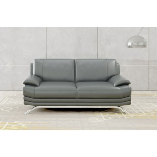 Canapé 2 places en cuir LUXE italien MARINI, gris foncé