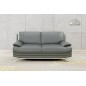 Fauteuil 1 place en cuir LUXE italien MARINI, gris foncé