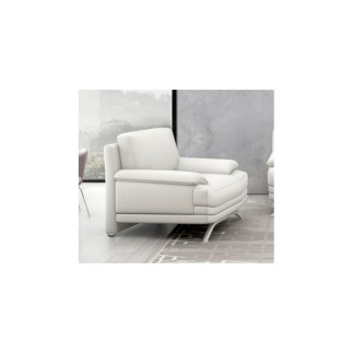 Fauteuil 1 place en cuir LUXE italien MARINI, blanc