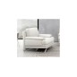 Fauteuil 1 place en cuir LUXE italien MARINI, blanc