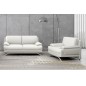 Fauteuil 1 place en cuir LUXE italien MARINI, blanc