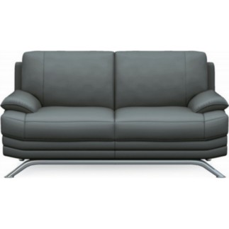 Ensemble de 2 canapés 3+2 : Canapé 3 places + canapé 2 places, en cuir LUXE italien MARINI, gris foncé