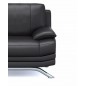 Ensemble 3+2+1 : Canapé 3 places + canapé 2 places + fauteuil 1 place, en cuir LUXE italien MARINI, noir
