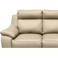 Canapé 2 places en 100% tout cuir épais luxe italien, beige. BERELI