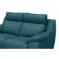 Canapé 3 places en 100% tout cuir épais luxe italien, turquoise. BERELI