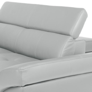 Canapé d'angle convertible en cuir italien luxe 5 places