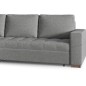 Canapé d'angle convertible - en tissu qualité gris clair, 4/5 places, avec coffre, angle gauche (vu de face), NESTOR