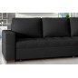 Canapé d'angle convertible - en tissu qualité noir, 4/5 places, avec coffre, angle droit (vu de face), NESTOR