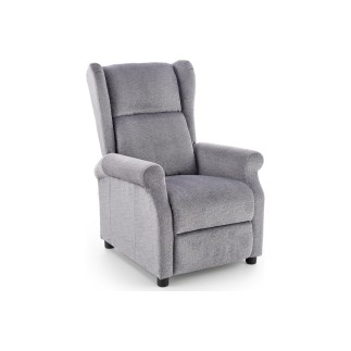 Fauteuil relax manuel, tissu gris de qualité, AGNELO