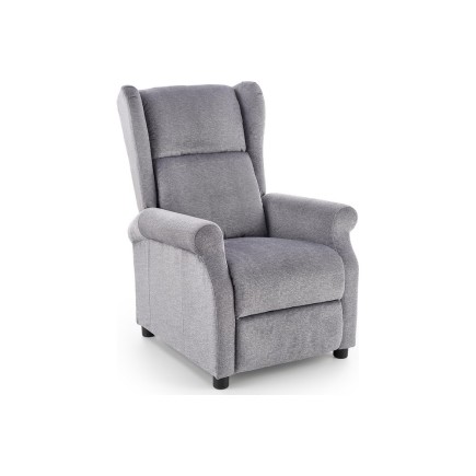 Fauteuil relax manuel, tissu gris de qualité, AGNELO