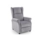 Fauteuil relax manuel, tissu gris de qualité, AGNELO