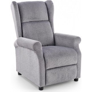 Fauteuil relax manuel, tissu gris de qualité, AGNELO